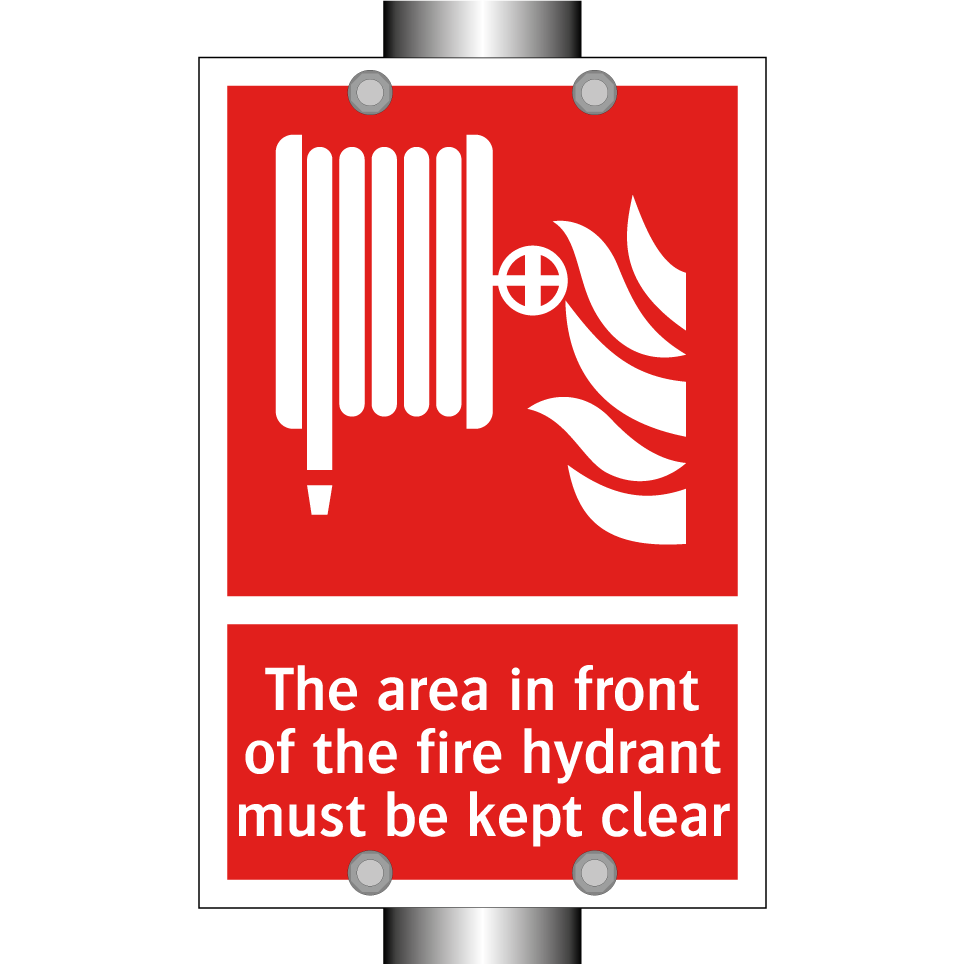 The area in front of the fire hydrant must be kept clear