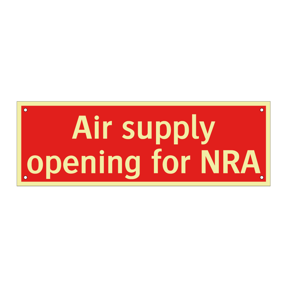 Air supply opening for NRA