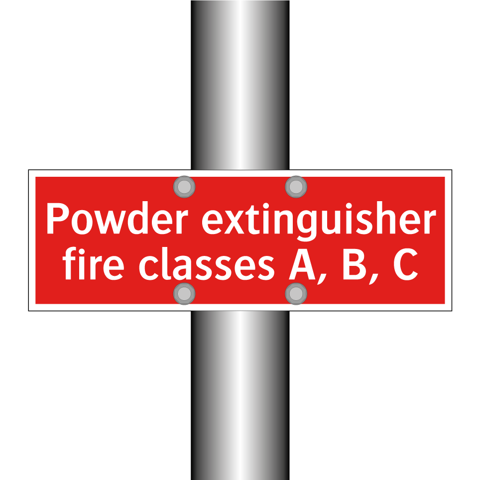 Powder extinguisher fire classes A, B, C