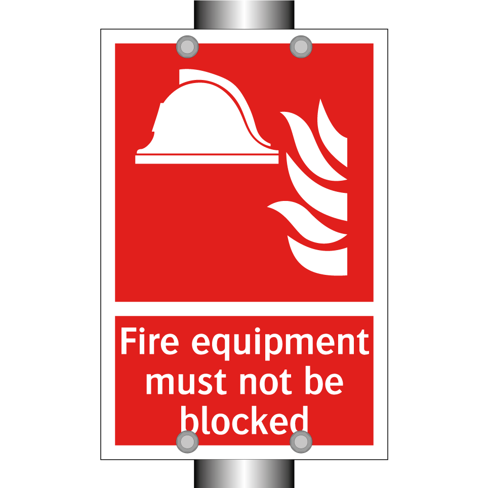 Fire equipment must not be blocked