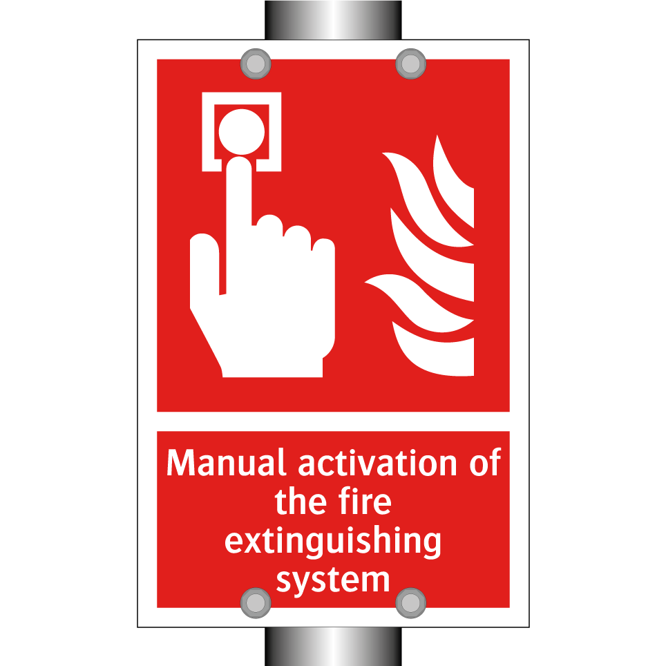 Manual activation of the fire extinguishing system