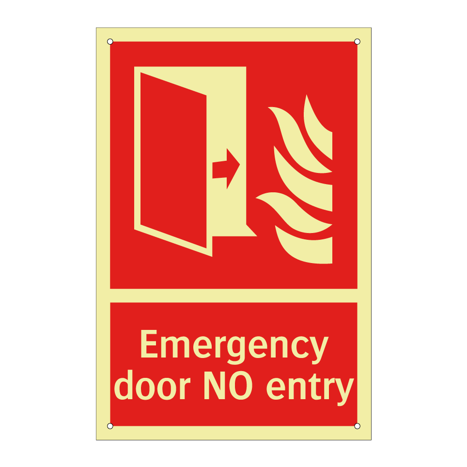 Emergency door NO entry