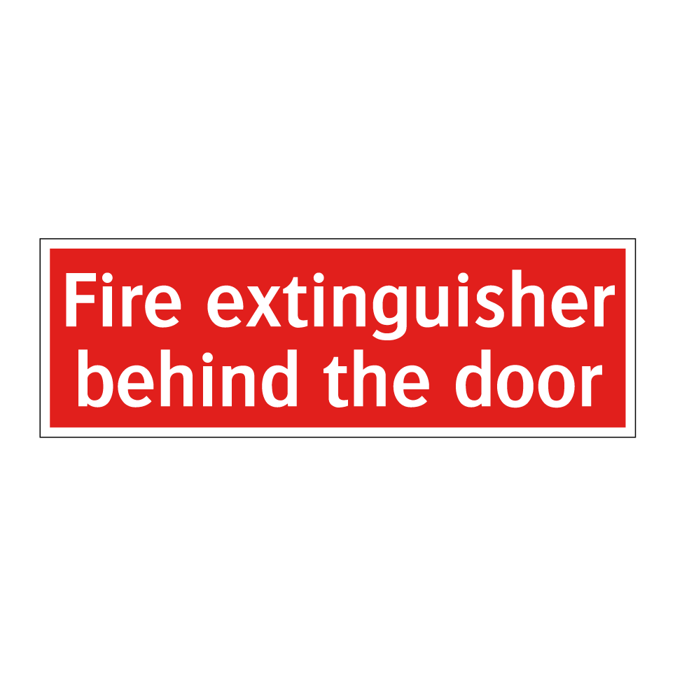 Fire extinguisher behind the door