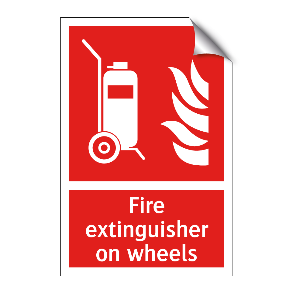 Fire extinguisher on wheels