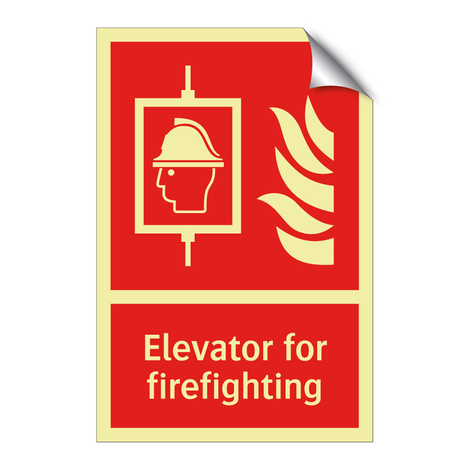 Elevator for firefighting