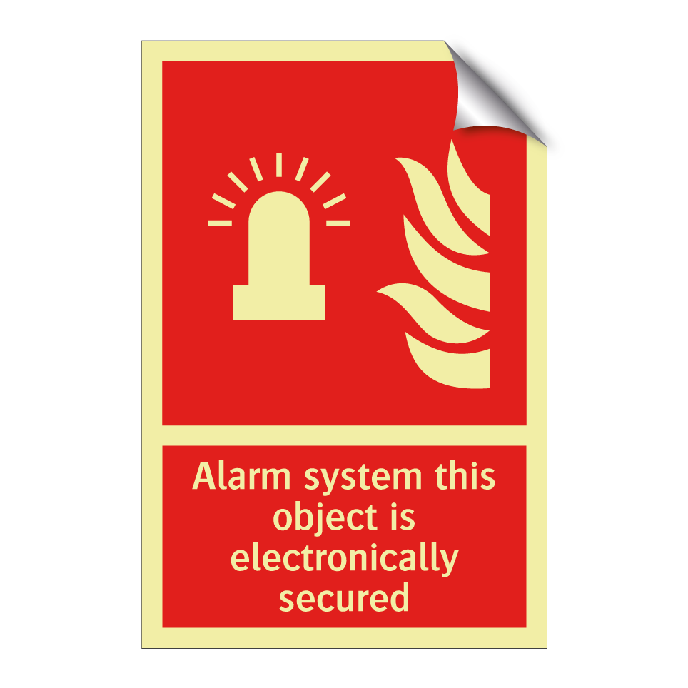 Alarm system this object is electronically secured