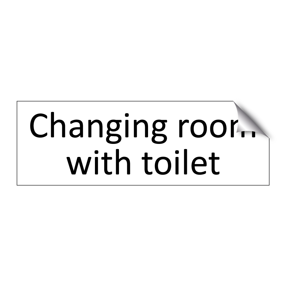 Changing room with toilet
