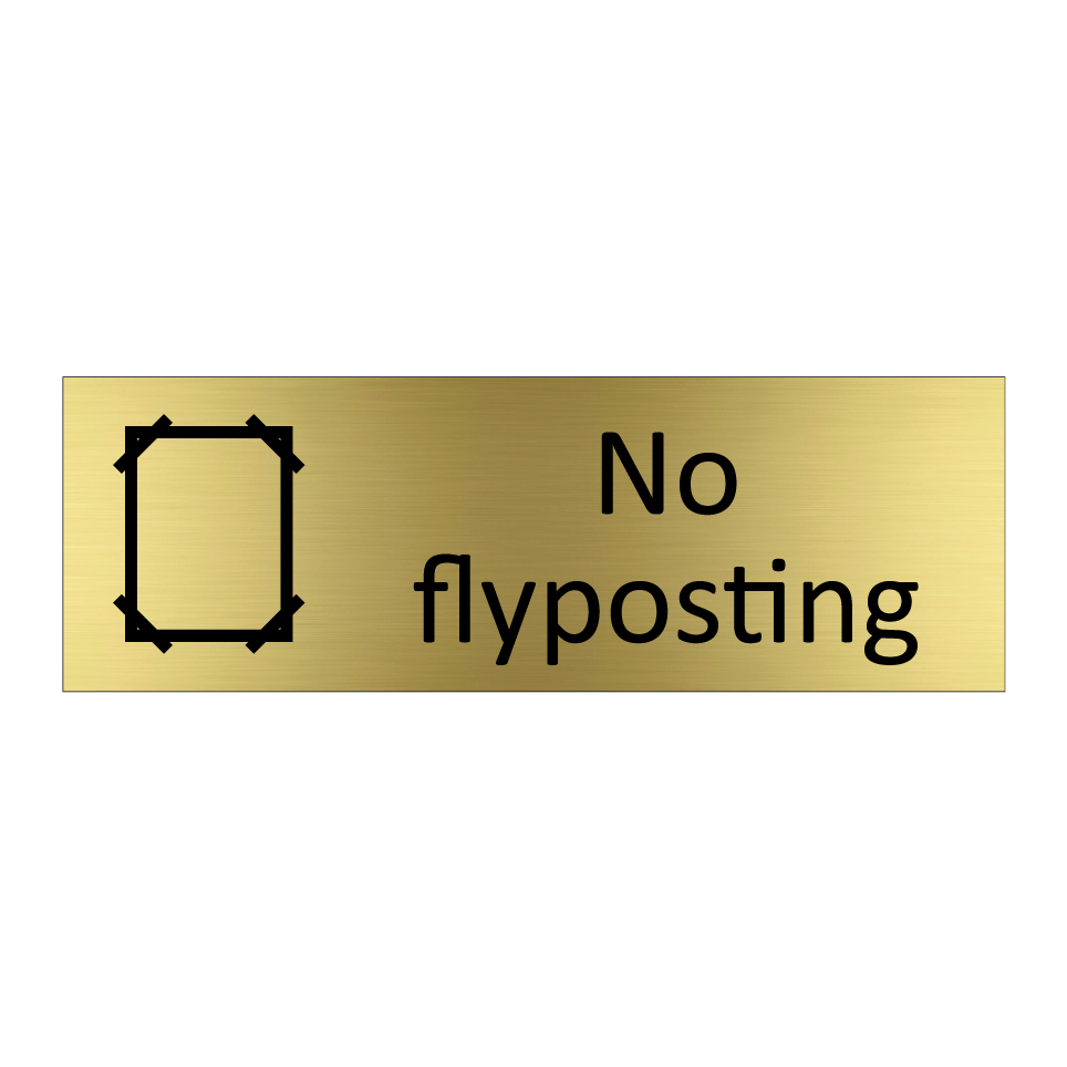 No flyposting