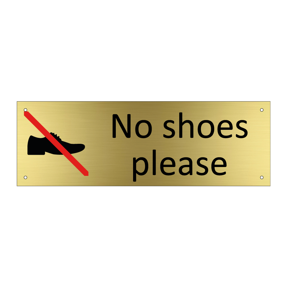 No shoes please
