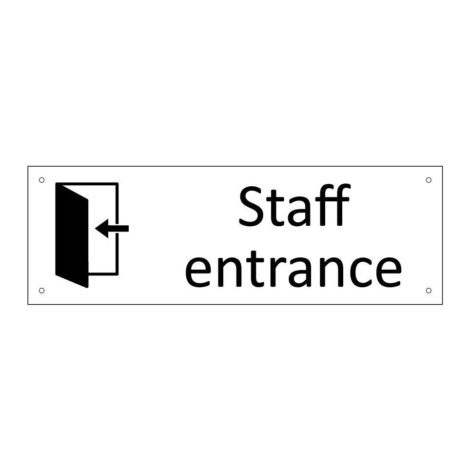 Staff entrance
