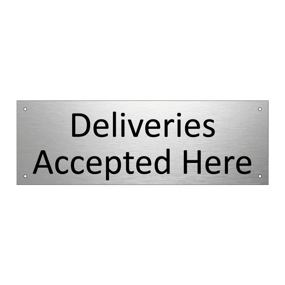 Deliveries Accepted Here