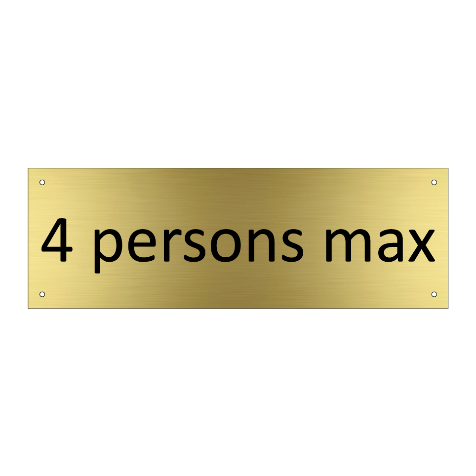 4 persons max