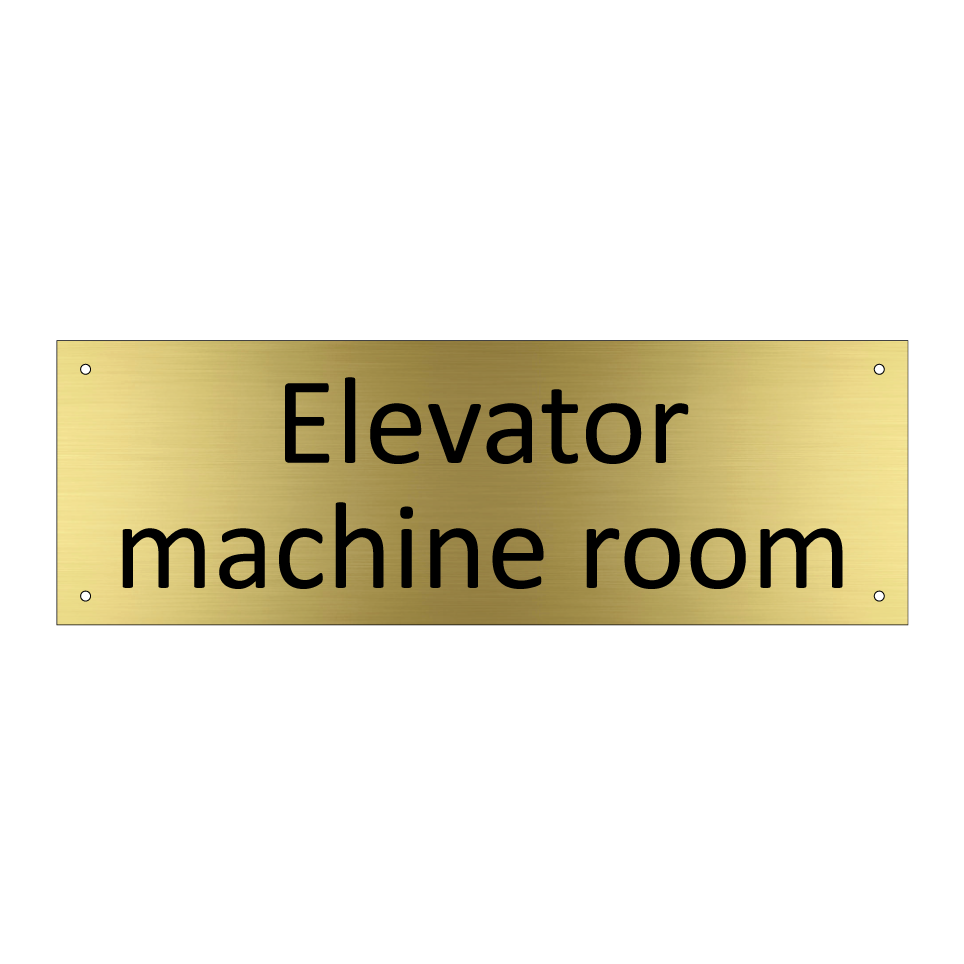 Elevator machine room