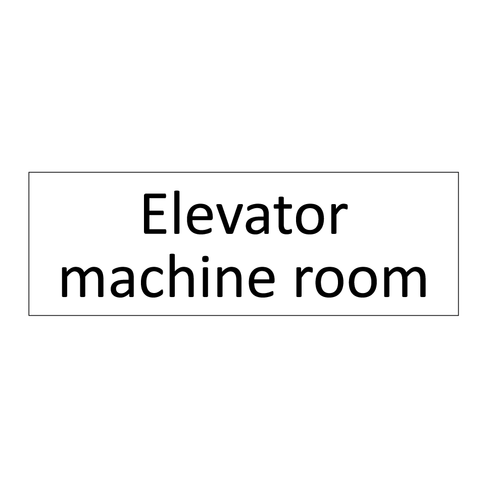 Elevator machine room