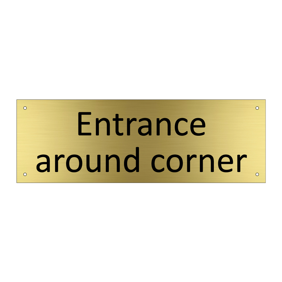 Entrance around corner