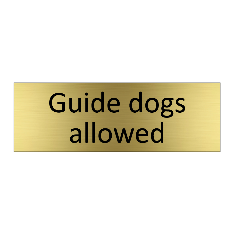 Guide dogs allowed