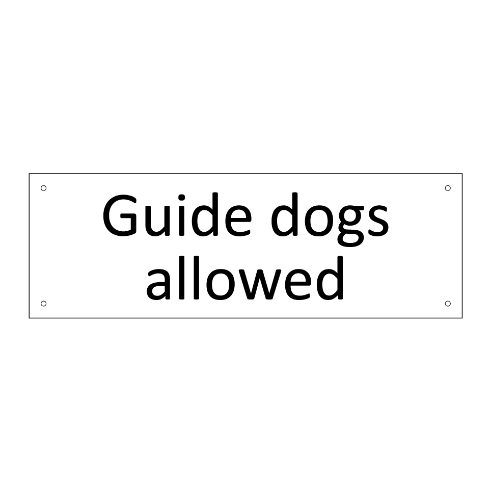 Guide dogs allowed