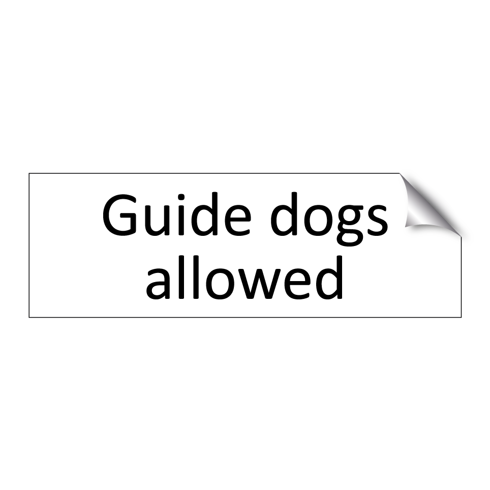 Guide dogs allowed