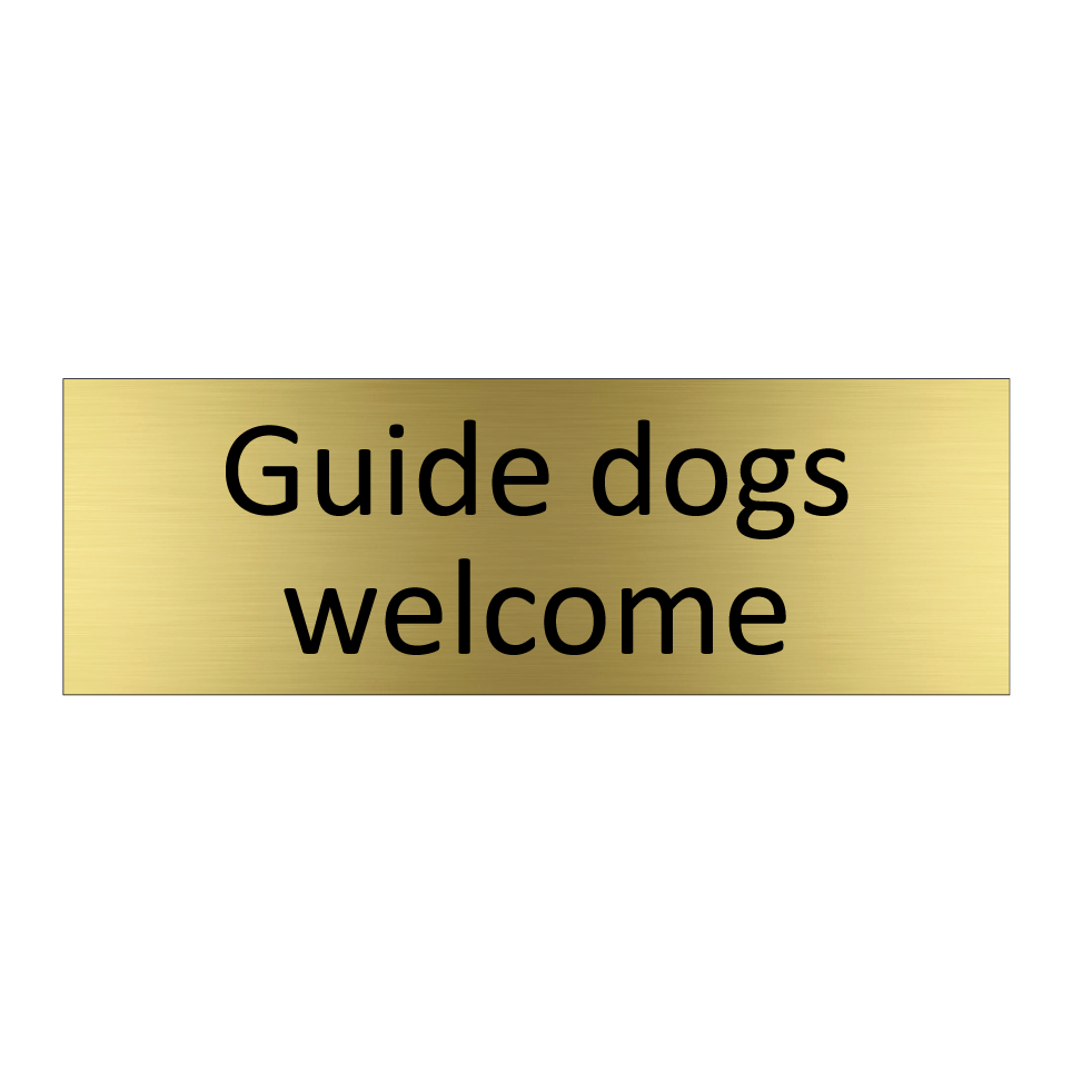Guide dogs welcome