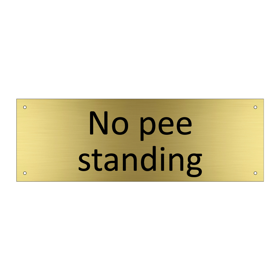 No pee standing