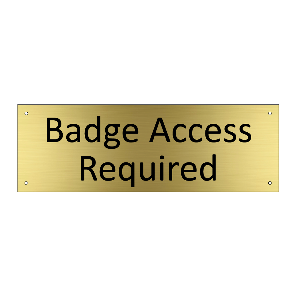 Badge Access Required