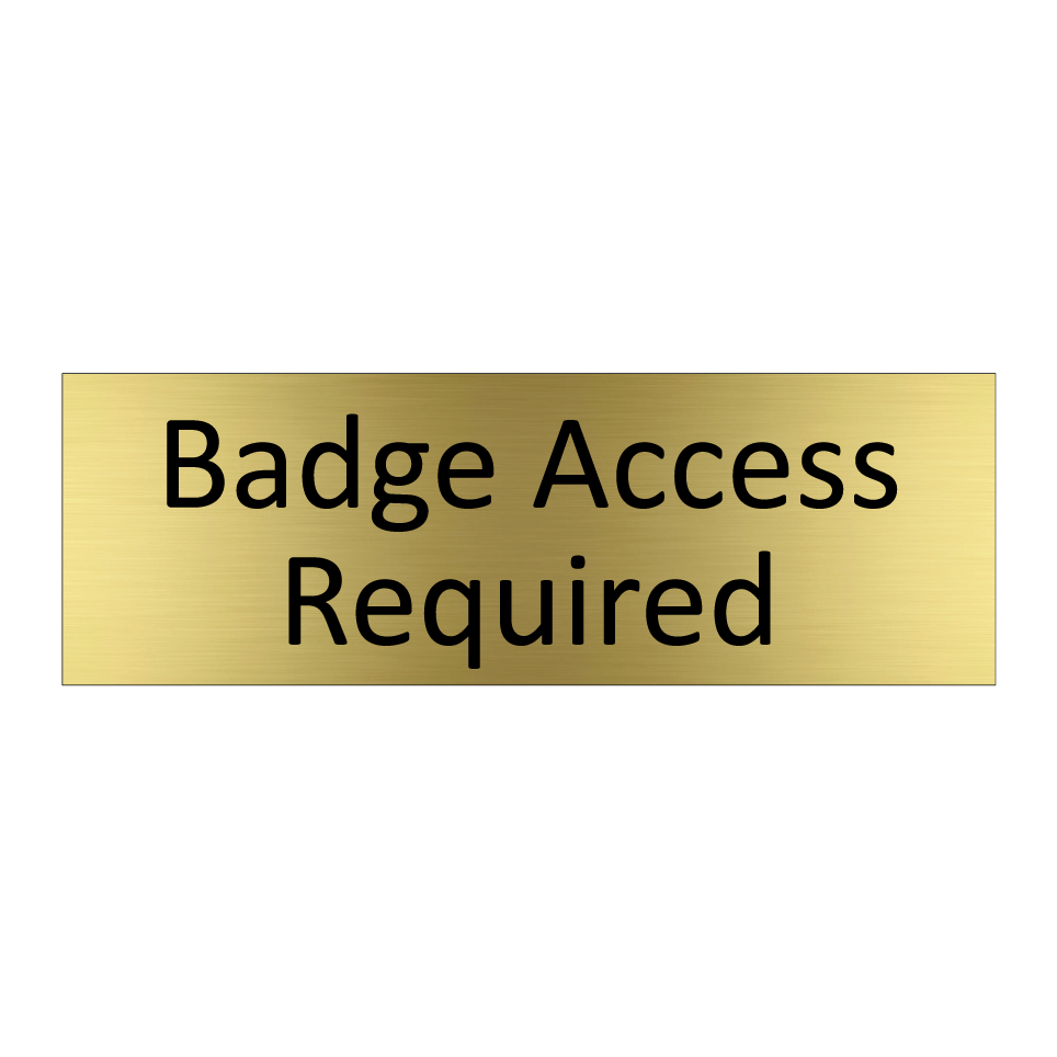 Badge Access Required