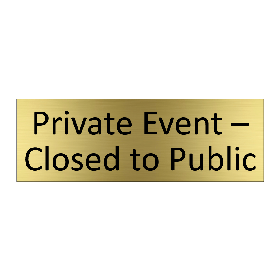 Private Event – Closed to Public