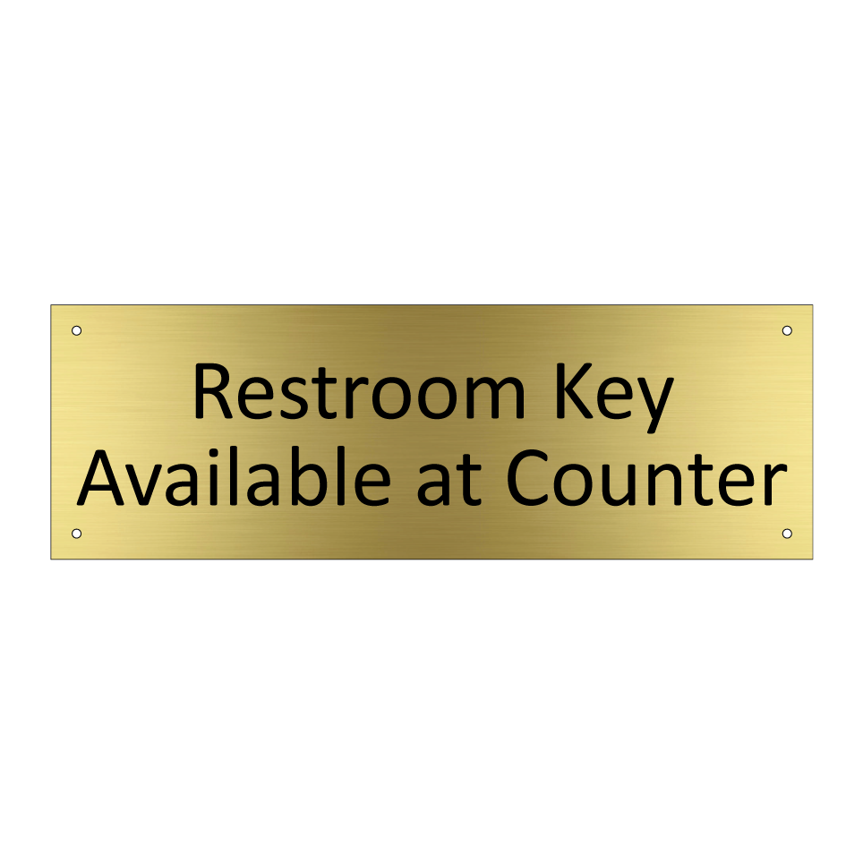 Restroom Key Available at Counter