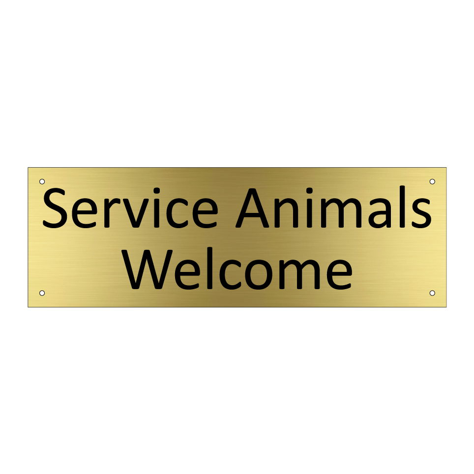 Service Animals Welcome