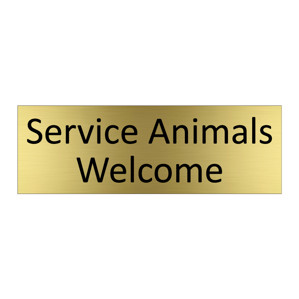 Service Animals Welcome