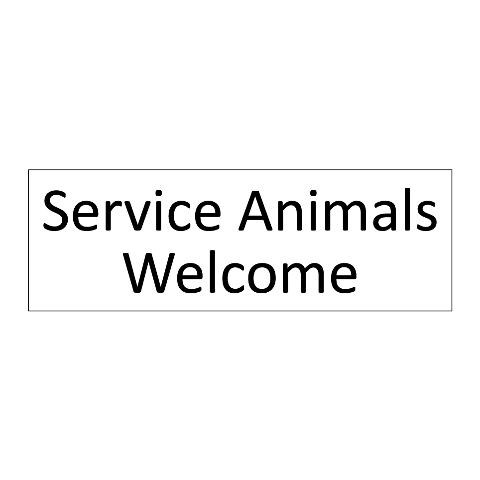 Service Animals Welcome