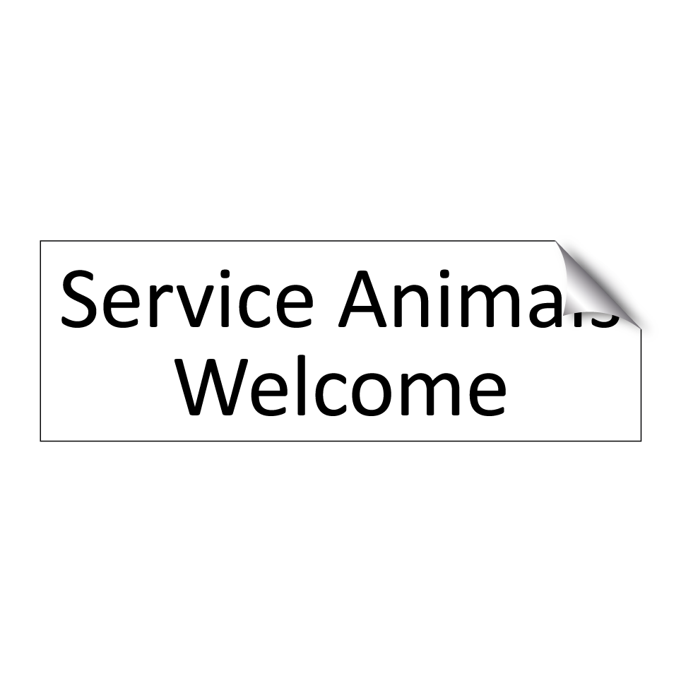 Service Animals Welcome