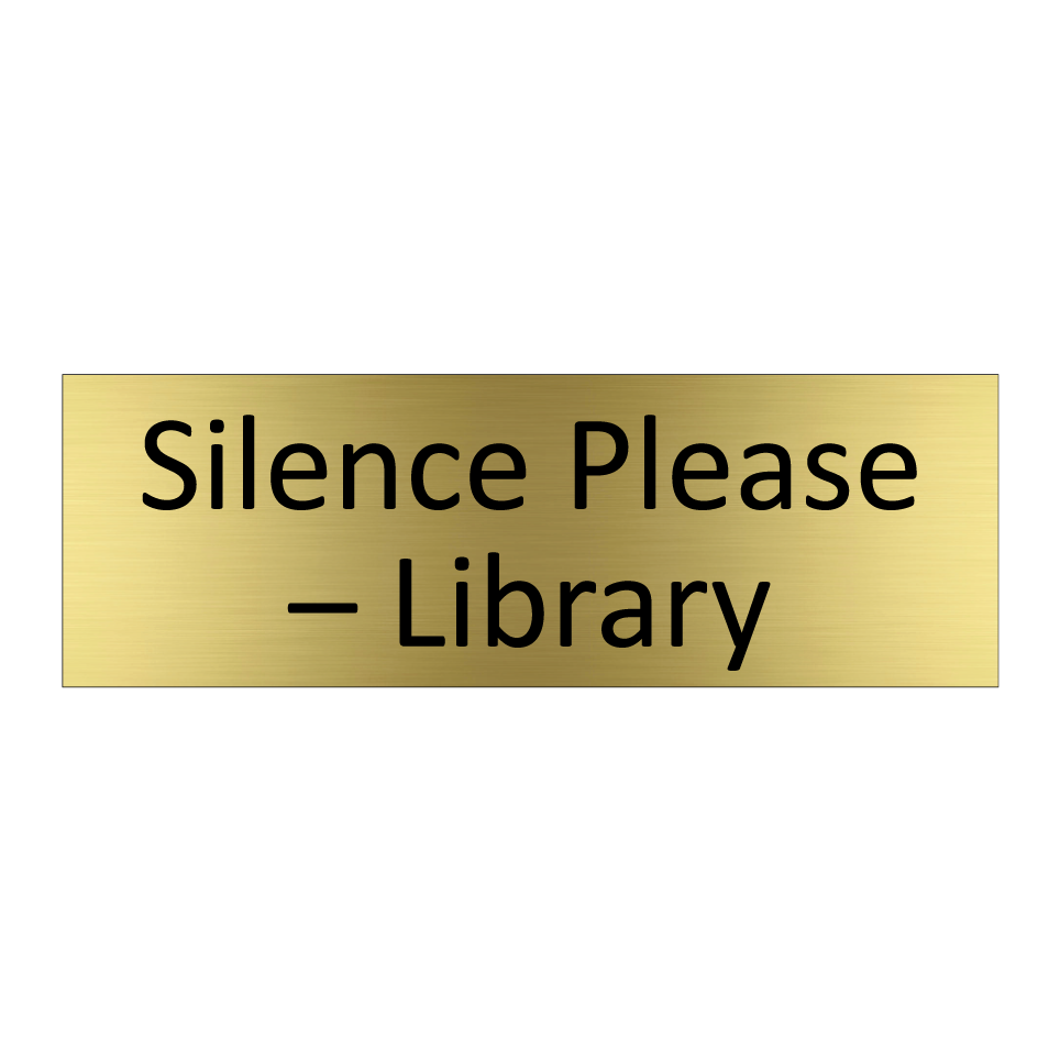Silence Please – Library