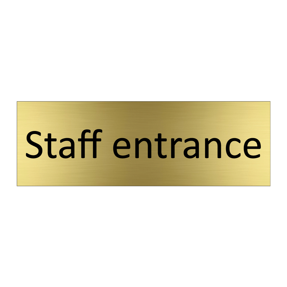Staff entrance