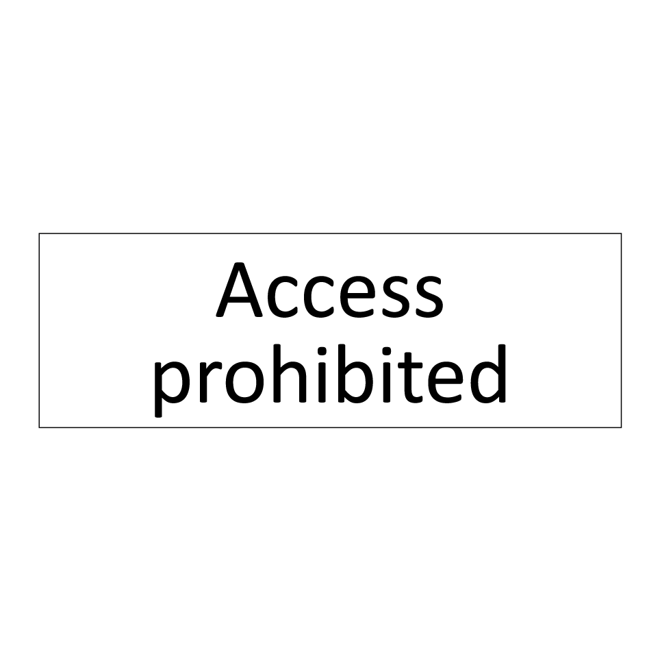 Access prohibited