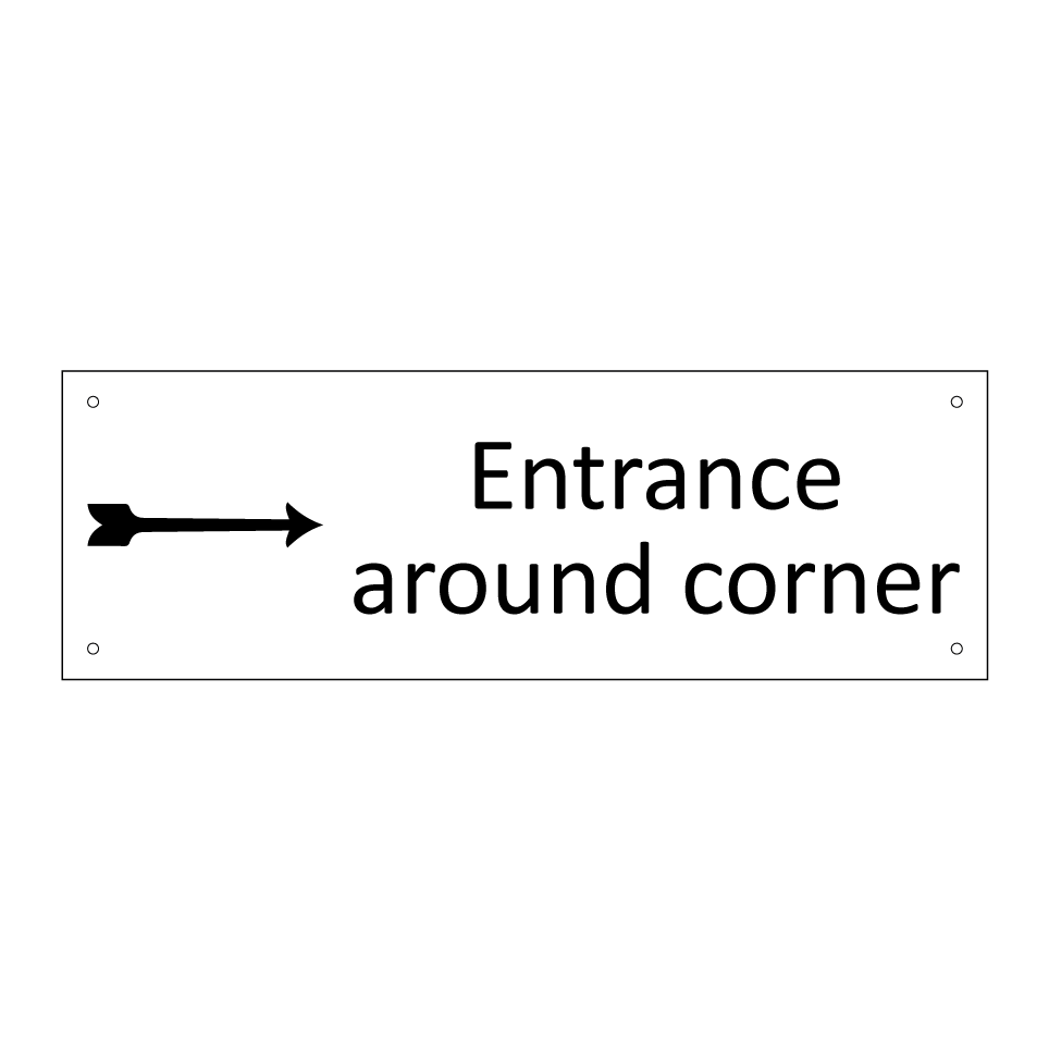 Entrance around corner