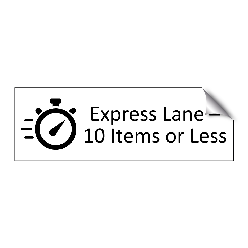 Express Lane – 10 Items or Less