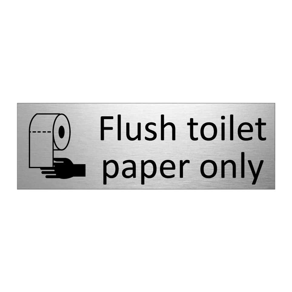 Flush toilet paper only