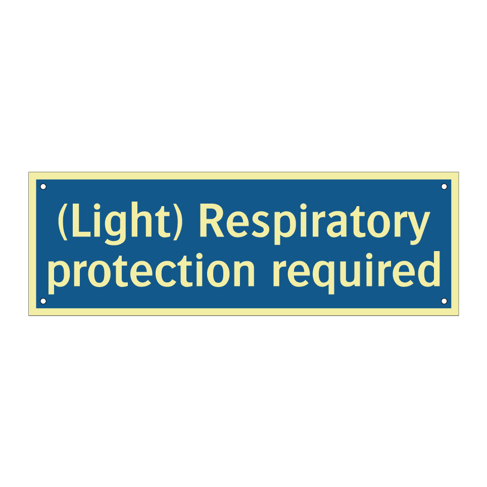 (Light) Respiratory protection required