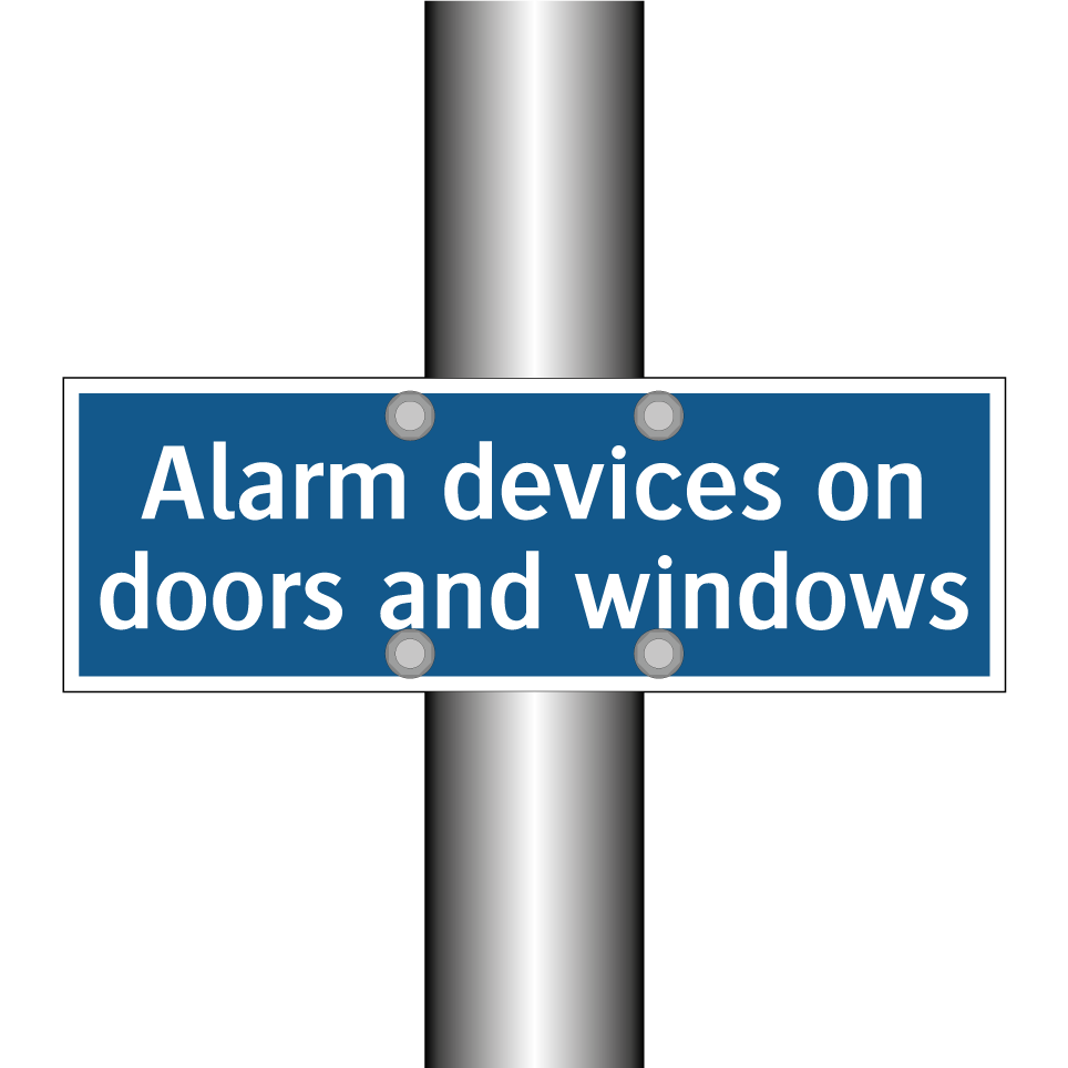 Alarm devices on doors and windows