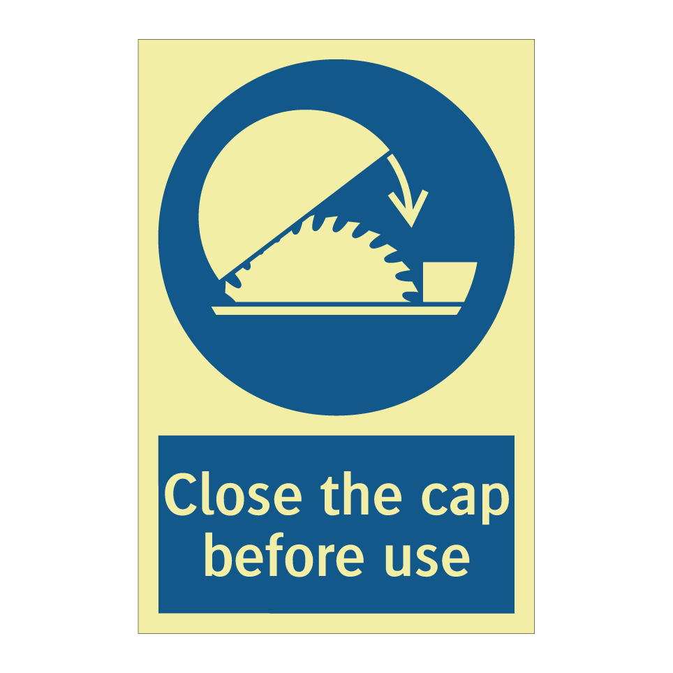 Close the cap before use