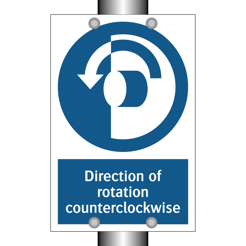 Direction of rotation counterclockwise