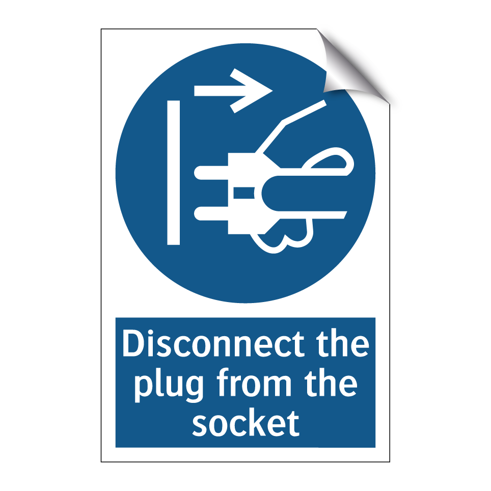 Disconnect the plug from the socket