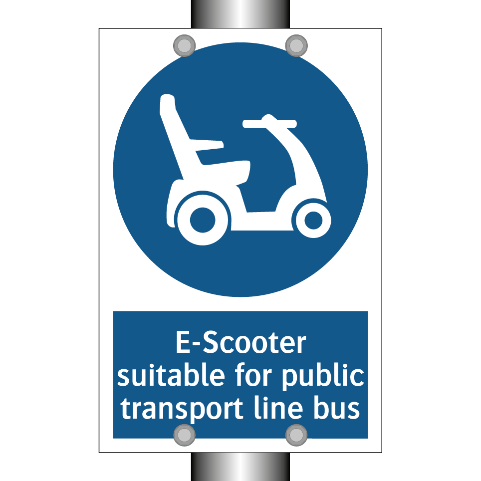 E-Scooter suitable for public transport line bus