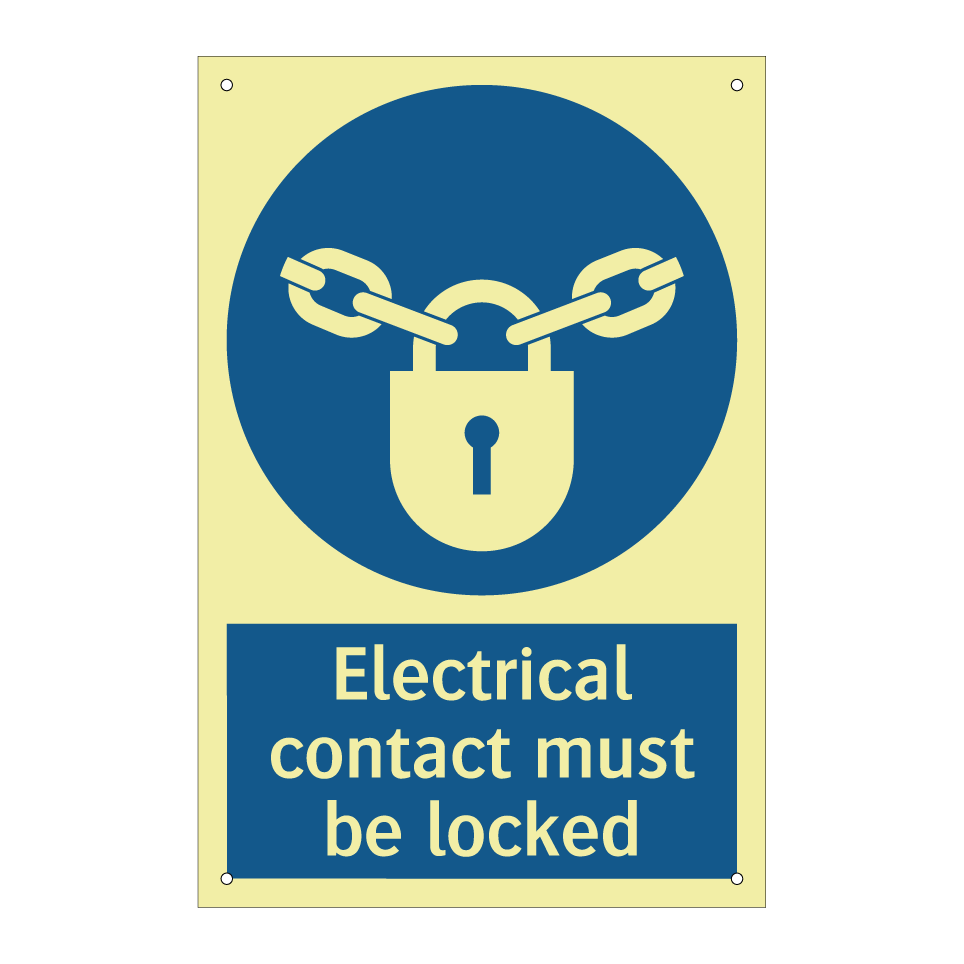 Electrical contact must be locked
