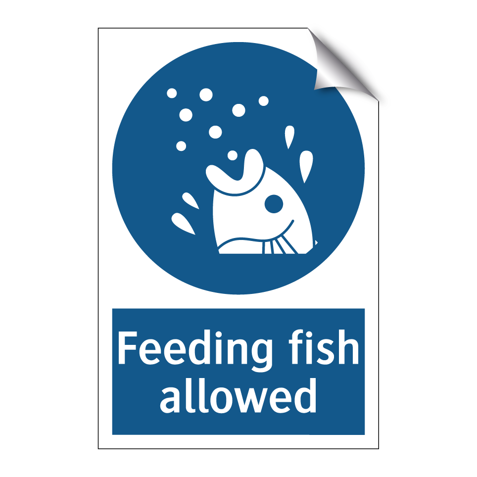 Feeding fish allowed