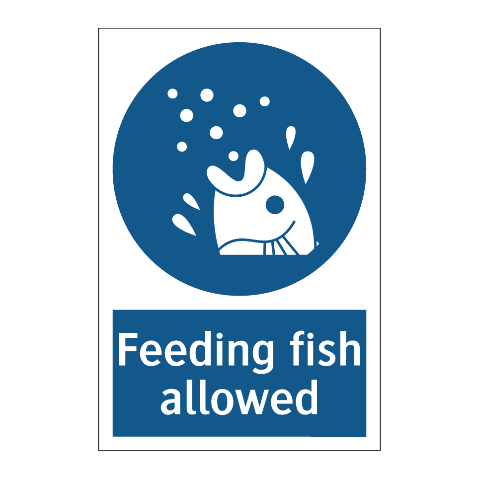 Feeding fish allowed