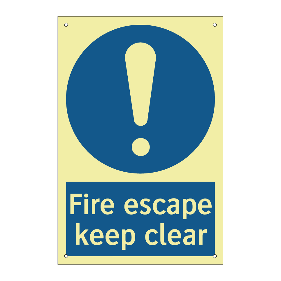Fire escape keep clear