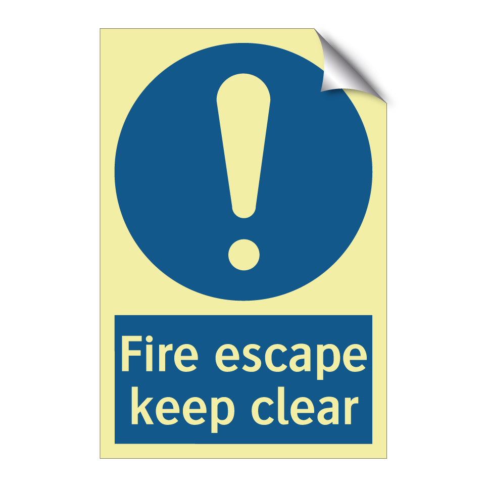 Fire escape keep clear