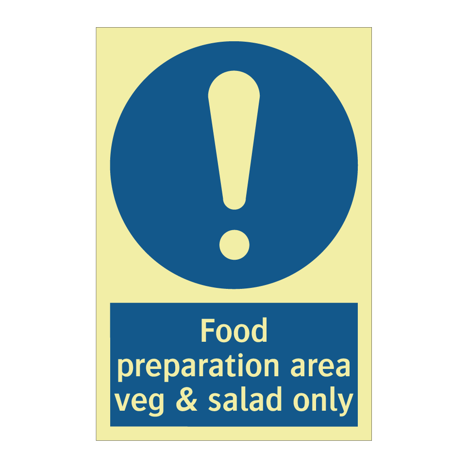 Food preparation area veg & salad only